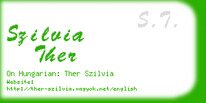 szilvia ther business card